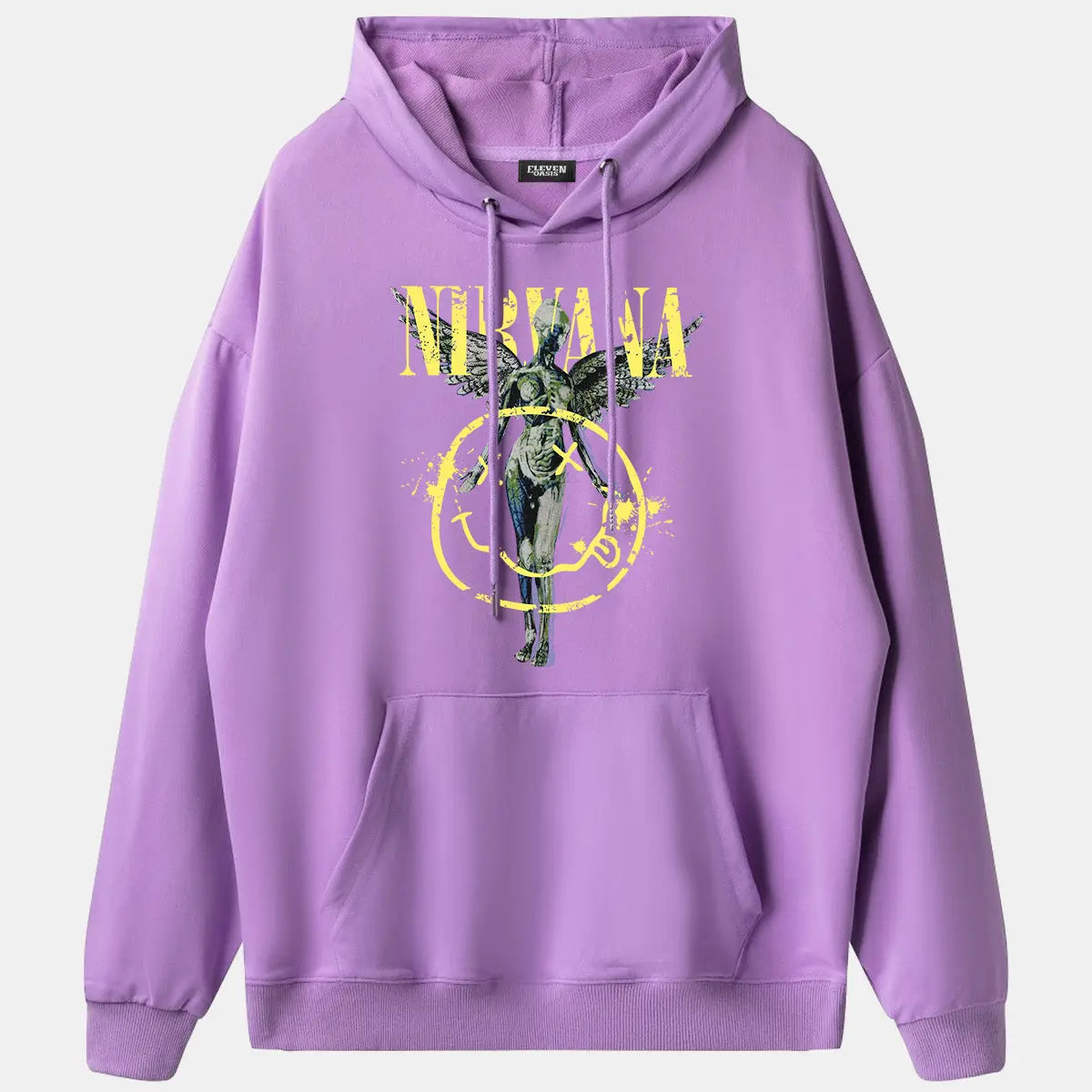 Nirvana In Utero Smiley Graphic Hoodie ElevenOasis