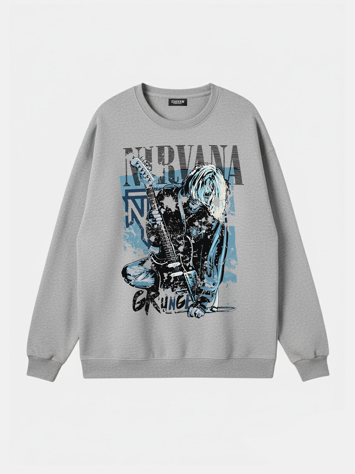 Nirvana Kurt Cobain Grunge Graphic Sweatshirt Eleven Oasis