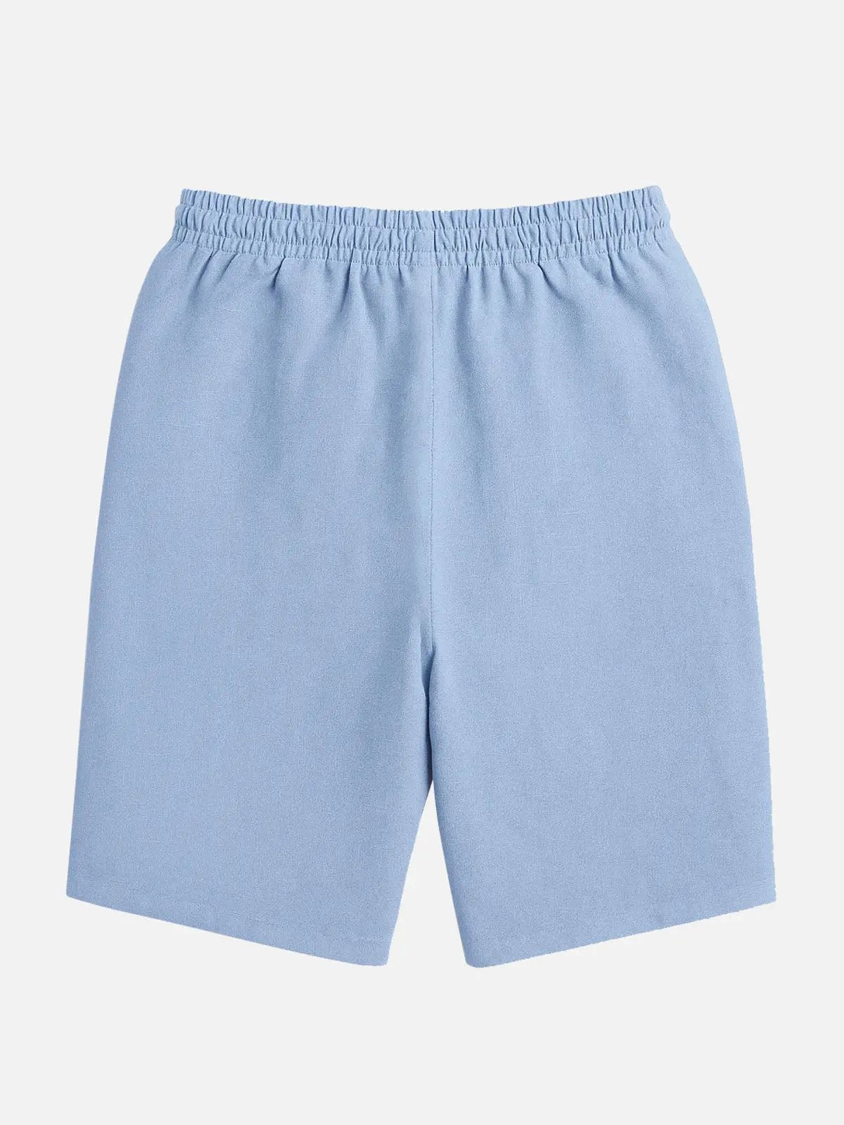 Men's Linen Blend Elastic Waist Shorts Eleven Oasis