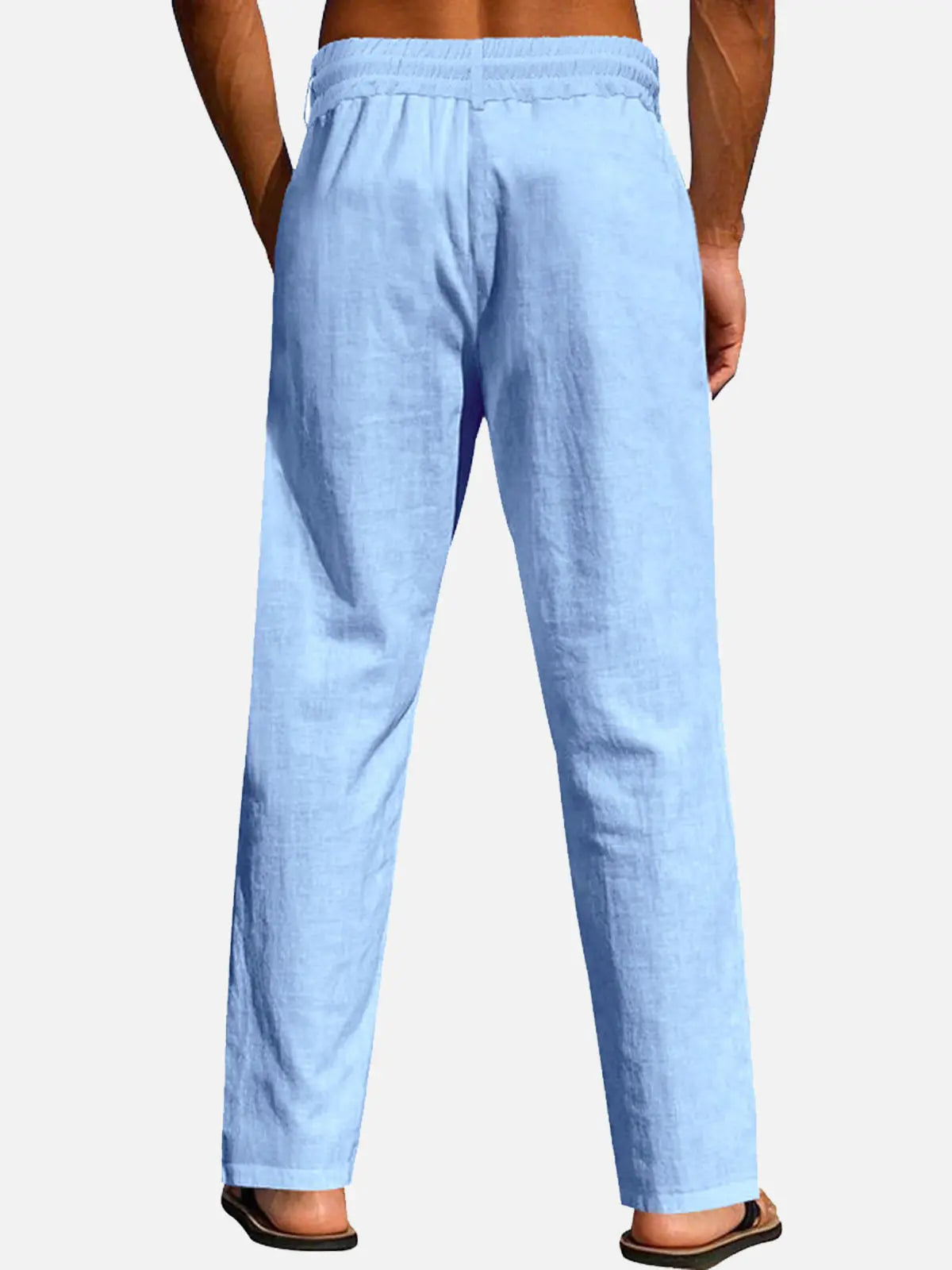 Men's Linen Blend Wide Leg Lounge Pants ElevenOasis