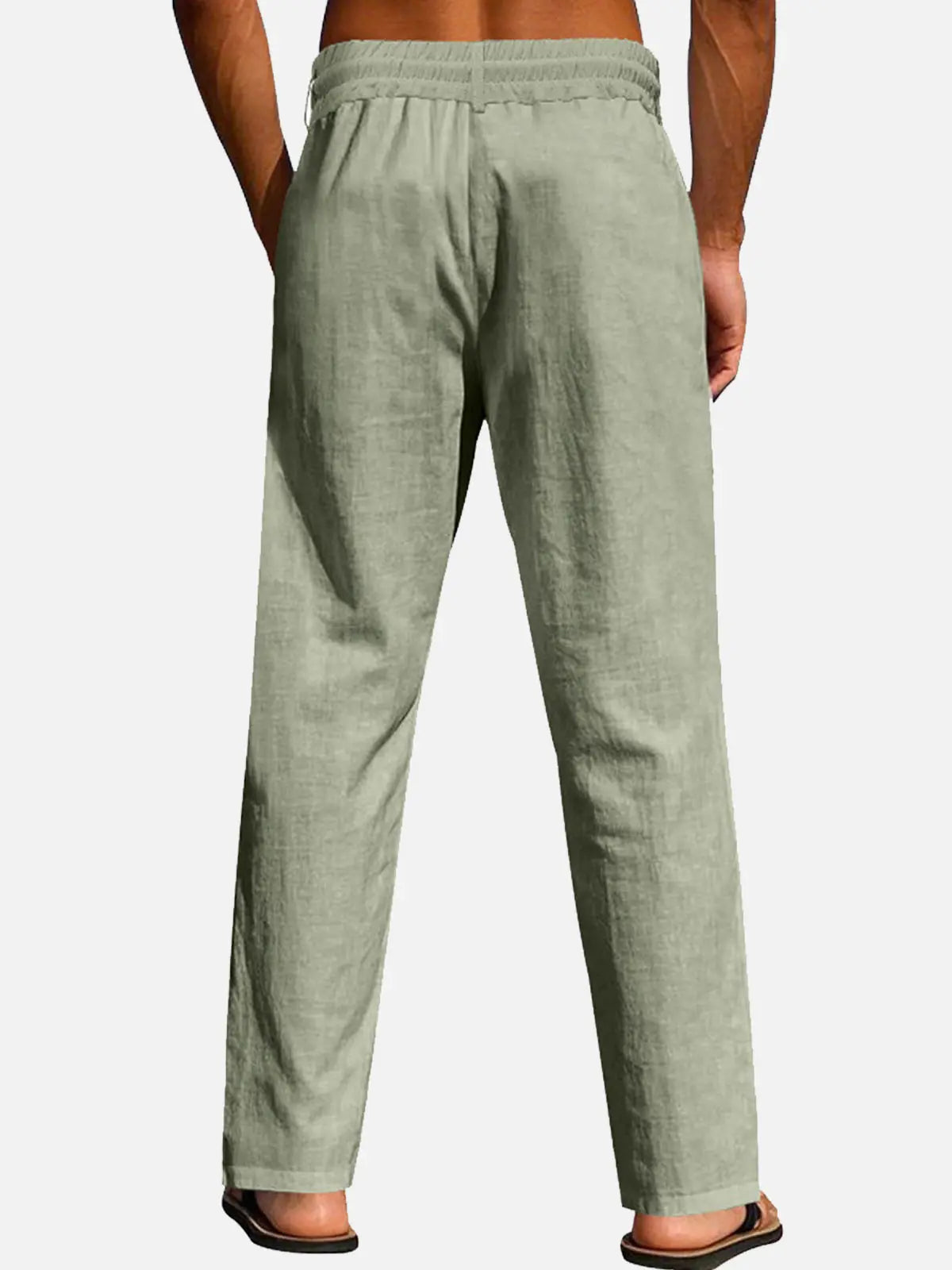 Men's Linen Blend Wide Leg Lounge Pants ElevenOasis