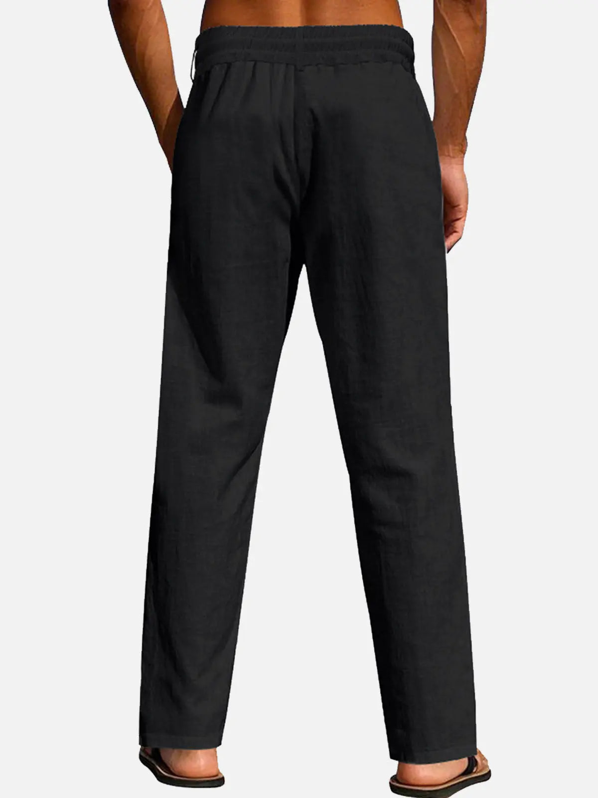 Men's Linen Blend Wide Leg Lounge Pants ElevenOasis