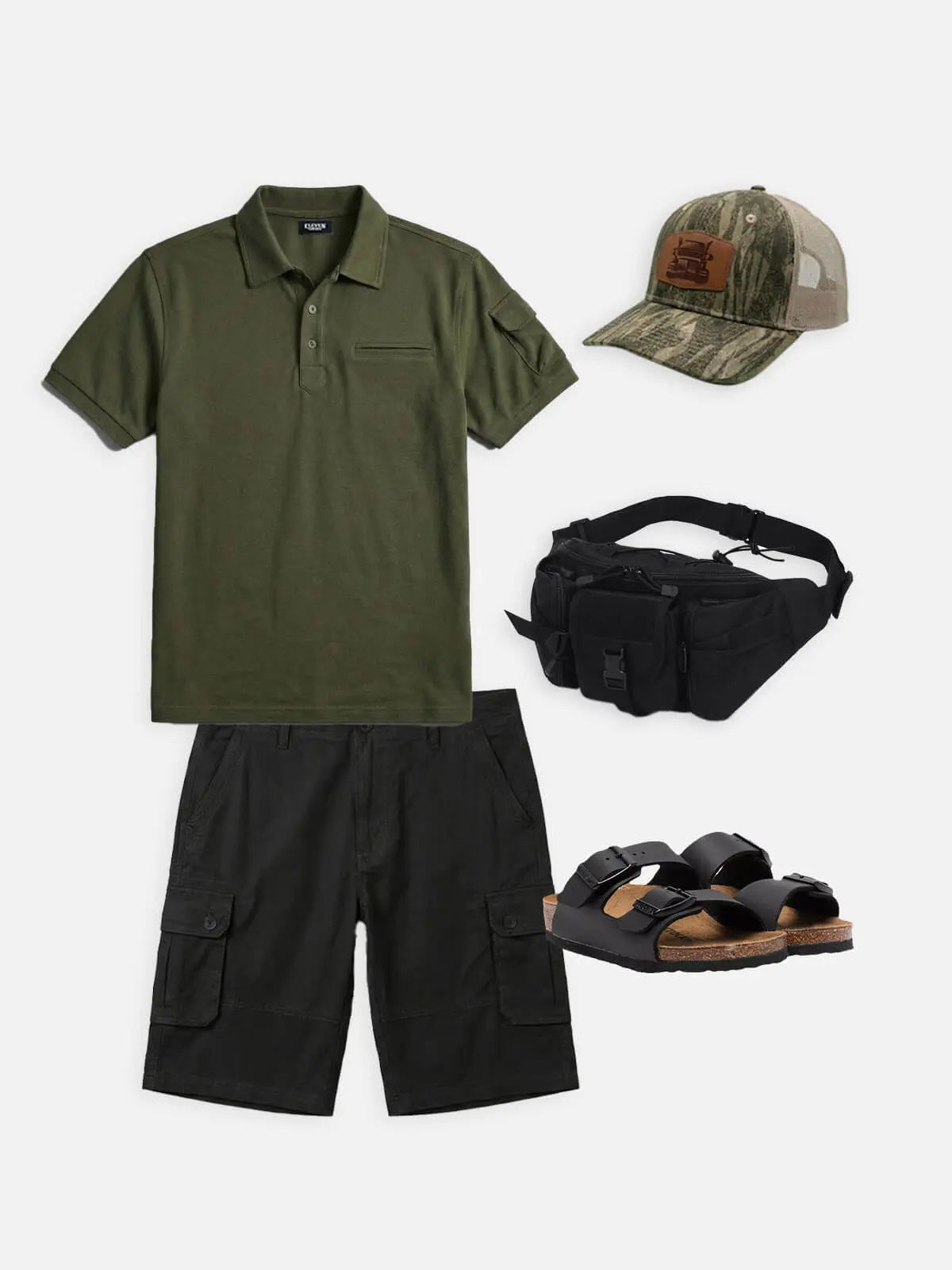 Camo Mesh Trucker Baseball Cap Eleven Oasis