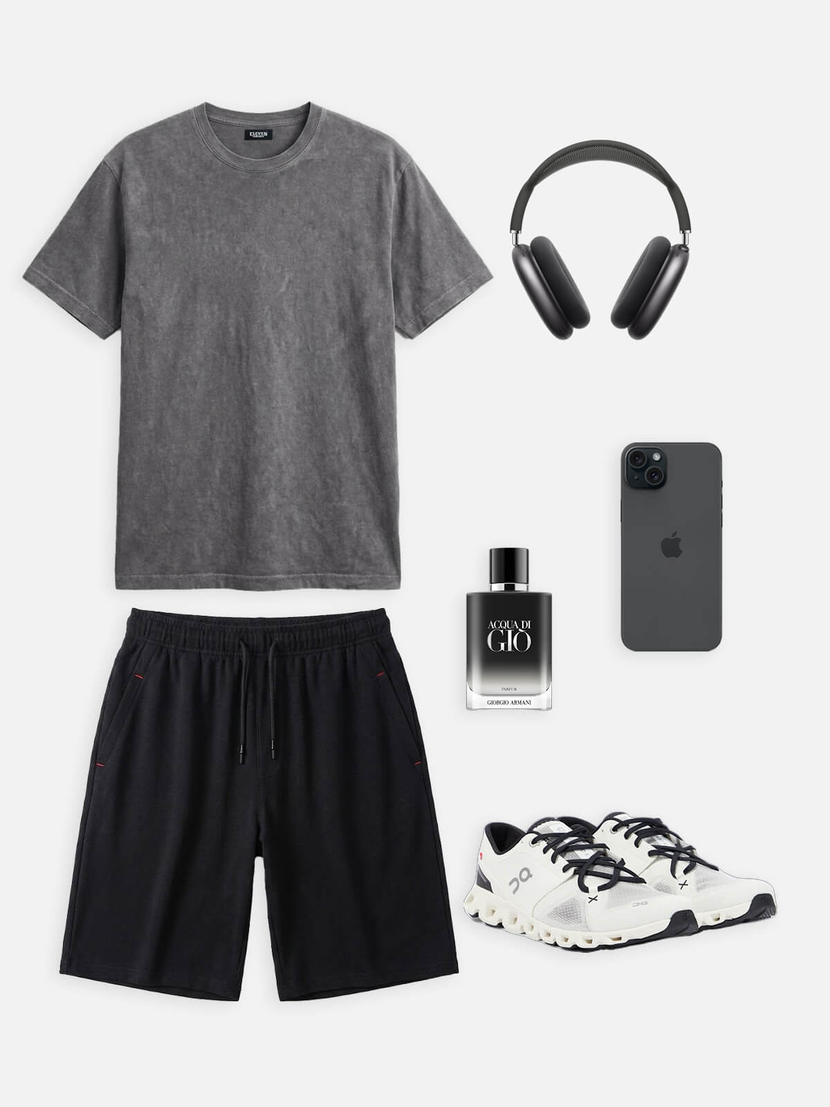 Men's Relaxed Fit Drawstring Athletic Shorts Eleven Oasis