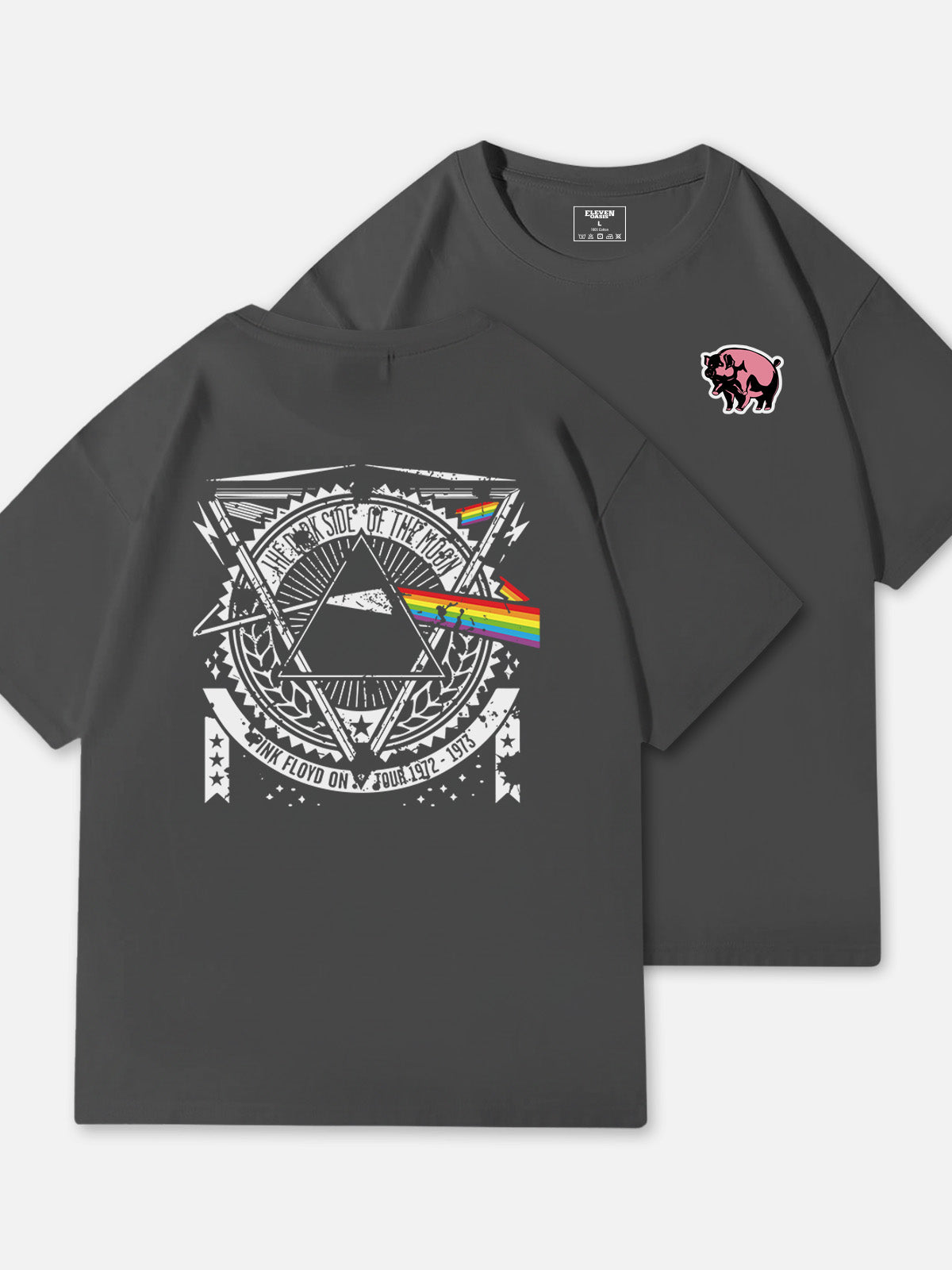 Pink Floyd "Dark Side of the Moon Tour '72-'73" Cotton T-Shirt Eleven Oasis