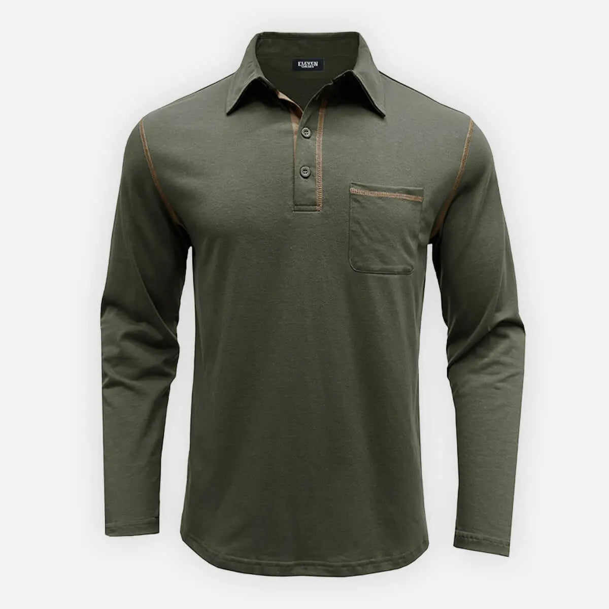 Men's Classic Long Sleeve Polo Shirt ElevenOasis
