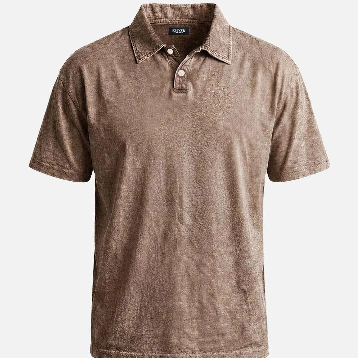 Men's Vintage Wash Short Sleeve Polo Shirt Eleven Oasis