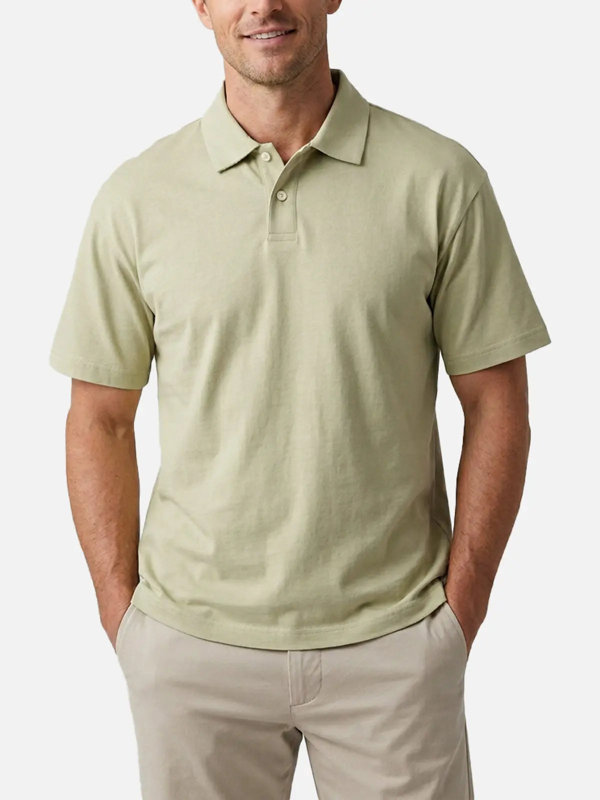 Men's Classic Cotton Short Sleeve Polo Shirt ElevenOasis