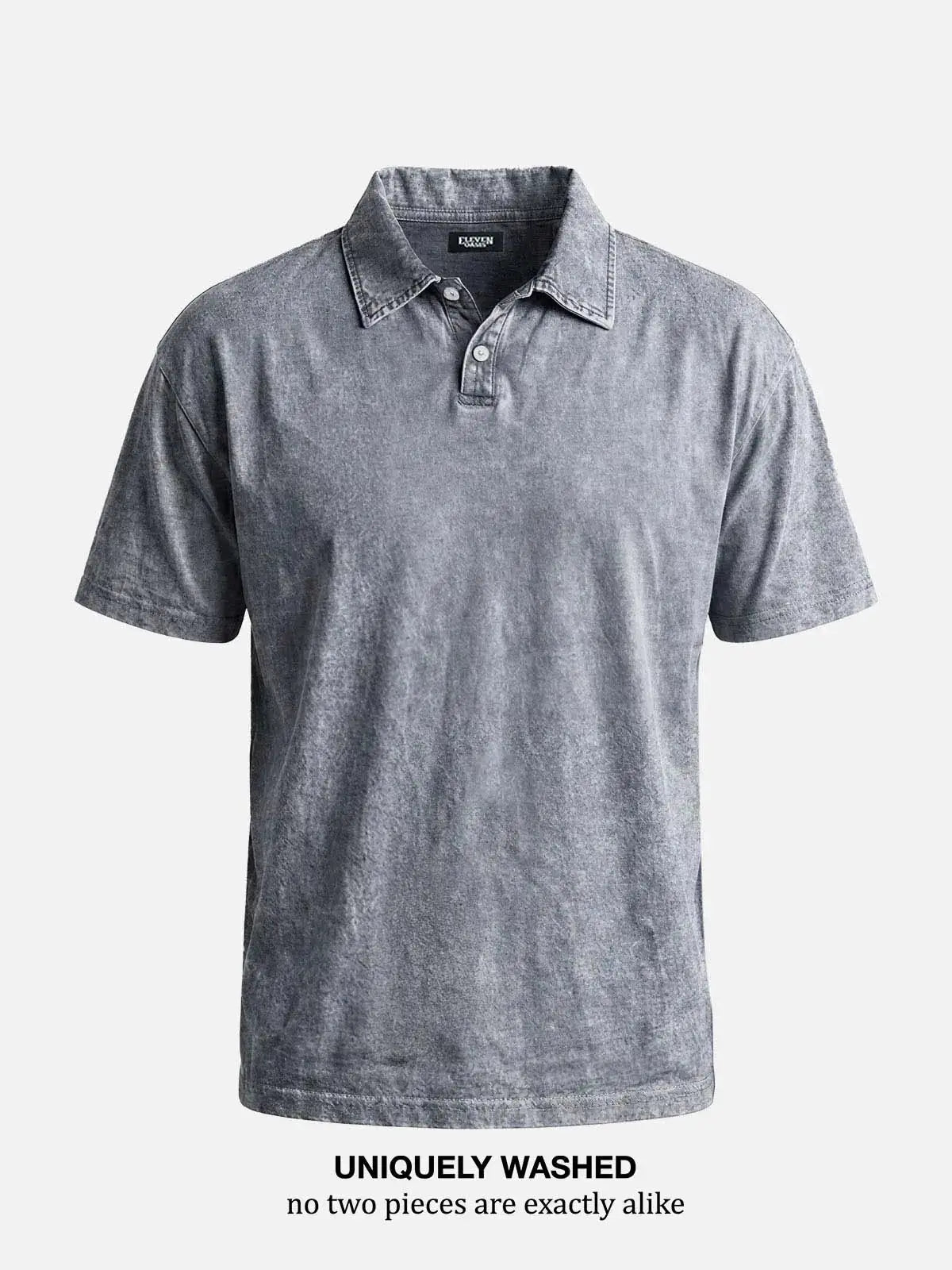Men's Vintage Wash Short Sleeve Polo Shirt Eleven Oasis