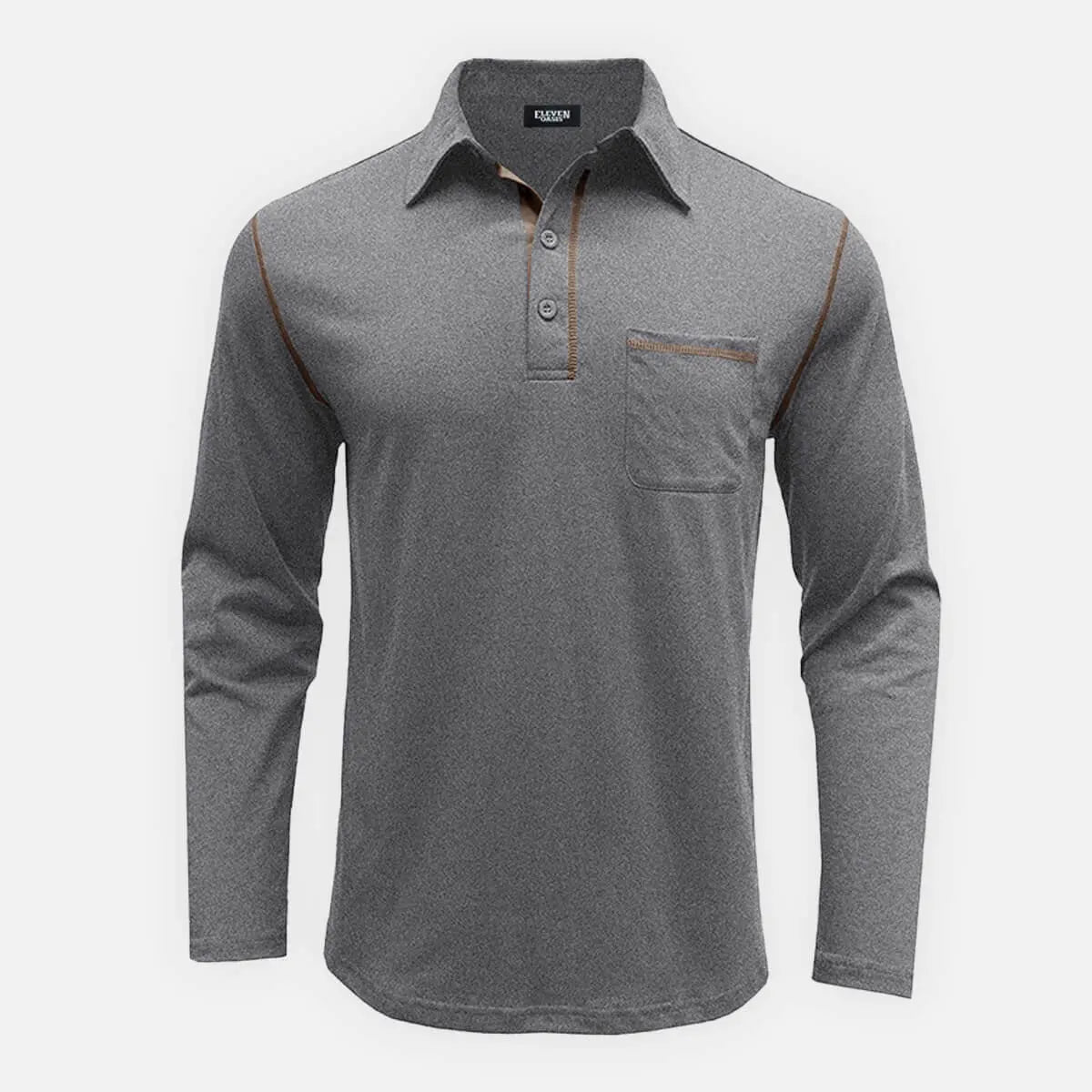 Men's Classic Long Sleeve Polo Shirt ElevenOasis