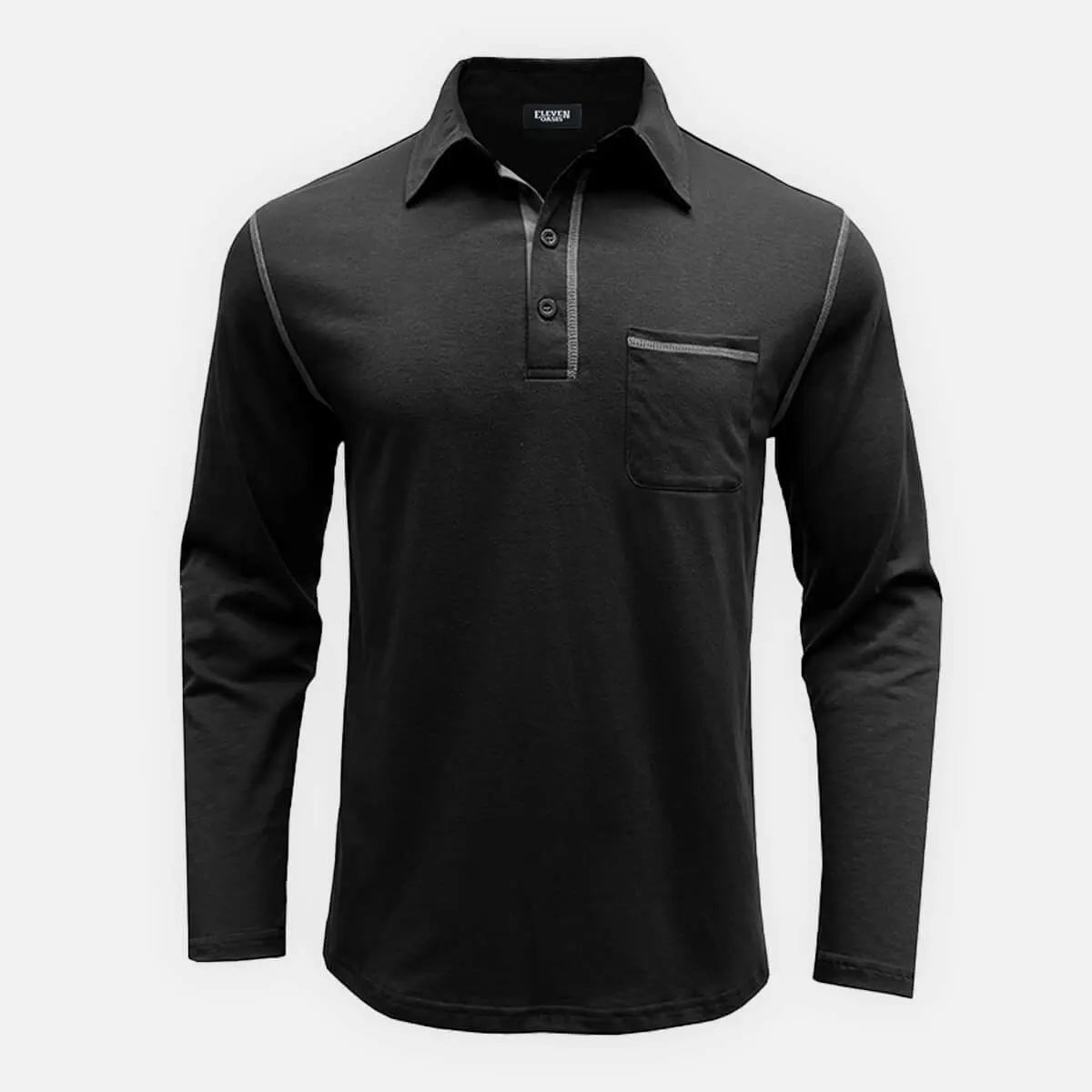 Men's Classic Long Sleeve Polo Shirt ElevenOasis