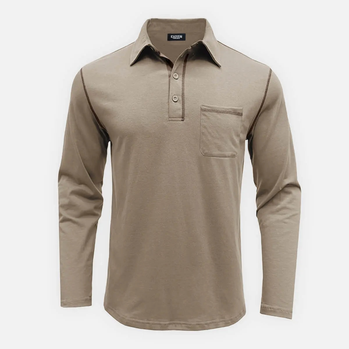 Men's Classic Long Sleeve Polo Shirt ElevenOasis