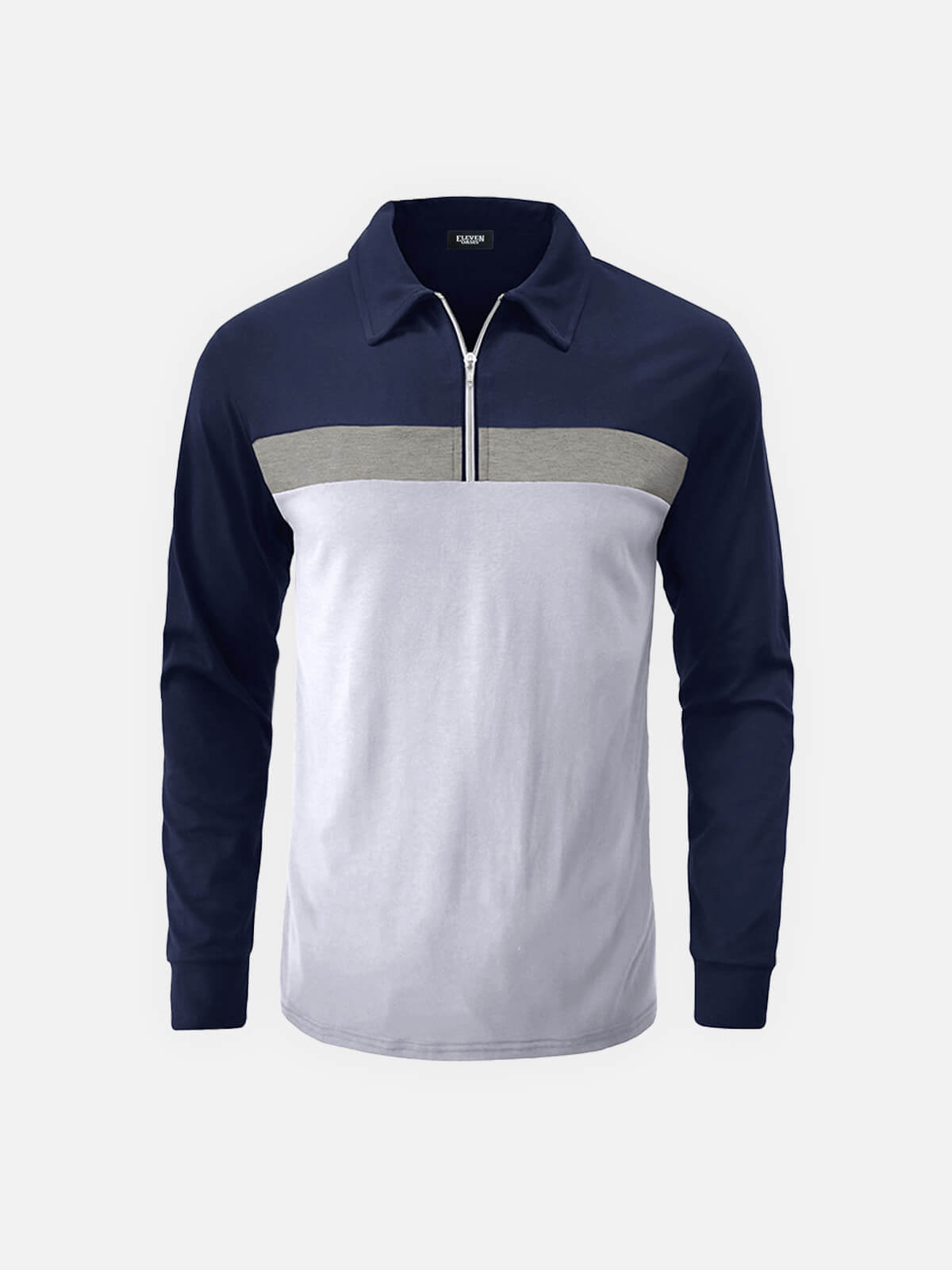 Men's Classic Long Sleeve Quarter-Zip Polo Shirt Eleven Oasis
