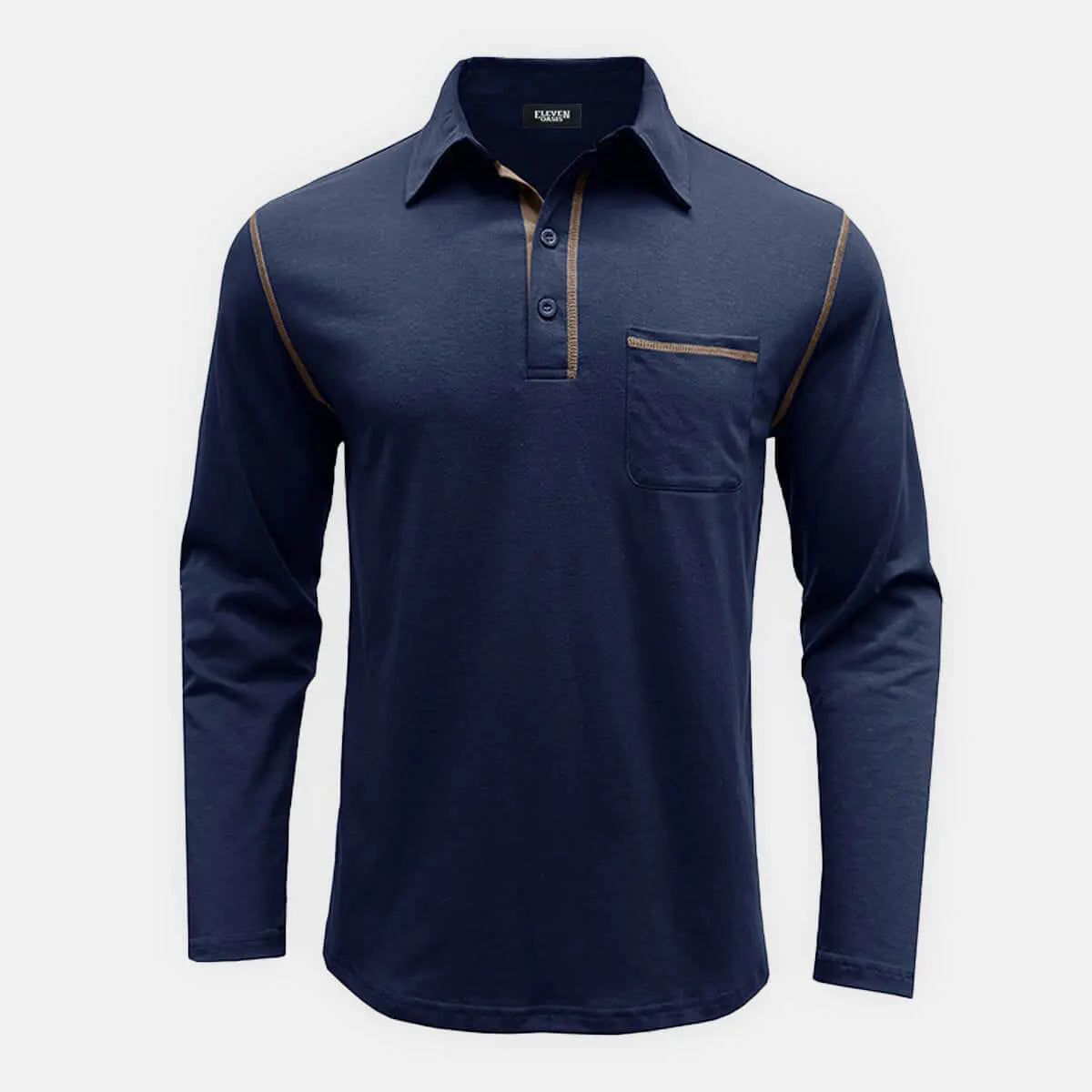 Men's Classic Long Sleeve Polo Shirt ElevenOasis