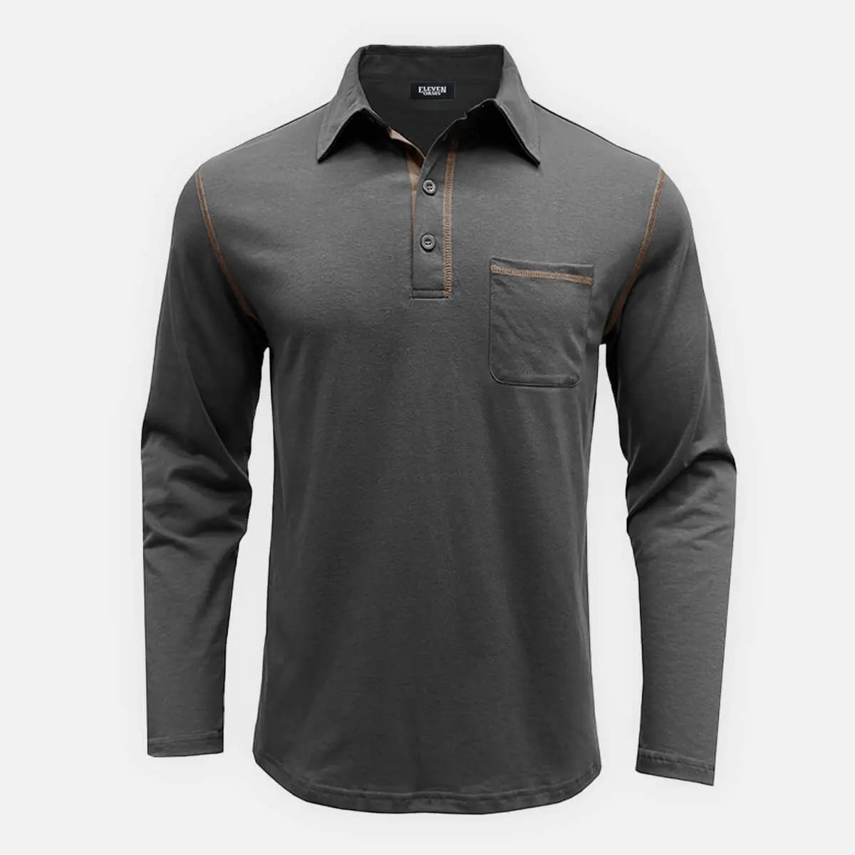 Men's Classic Long Sleeve Polo Shirt ElevenOasis