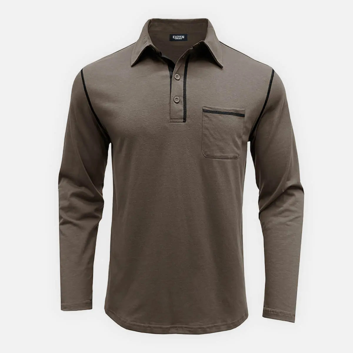 Men's Classic Long Sleeve Polo Shirt ElevenOasis