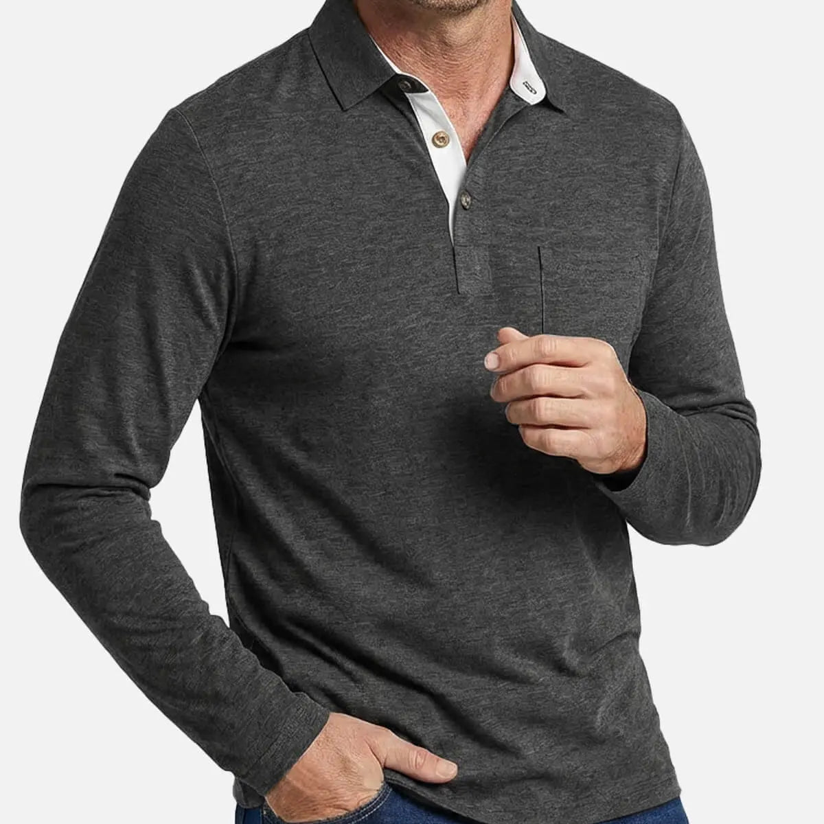 Men's Long Sleeve Polo Shirt Eleven Oasis