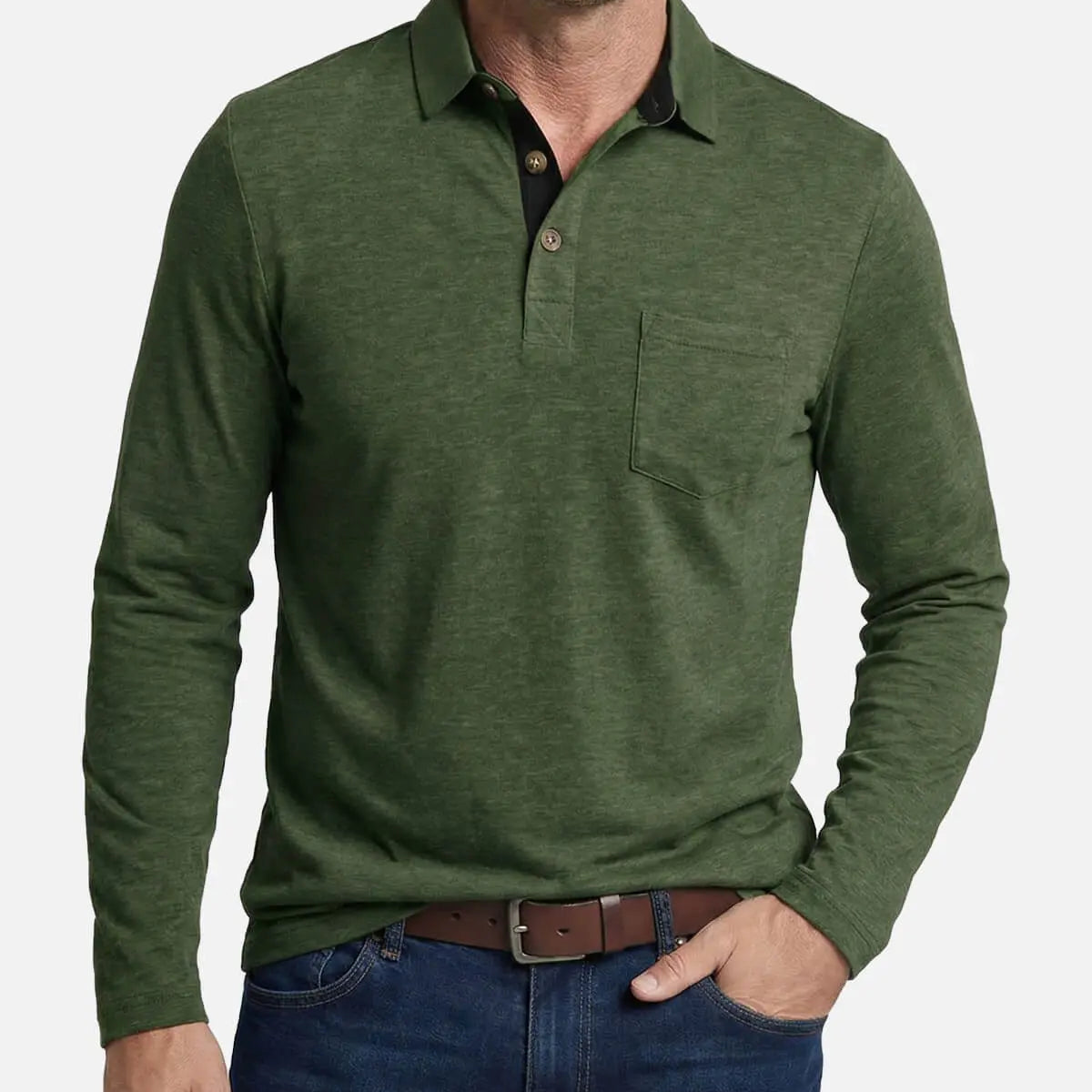 Men's Long Sleeve Polo Shirt Eleven Oasis
