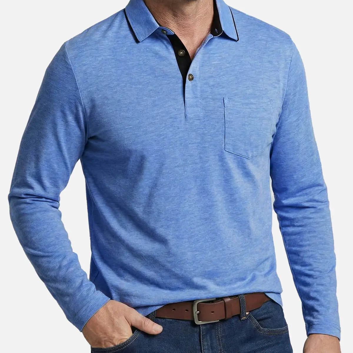 Men's Long Sleeve Polo Shirt Eleven Oasis