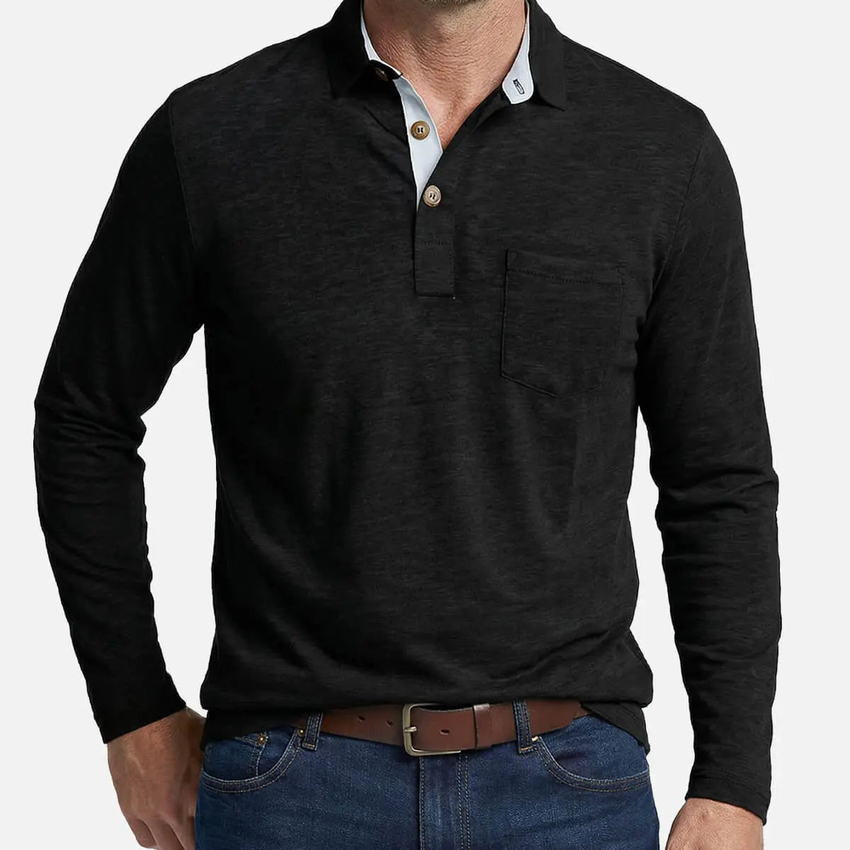 Men's Long Sleeve Polo Shirt Eleven Oasis