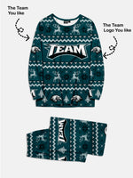 Custom American Football Team Pajama Set - Midnight Green Eleven Oasis
