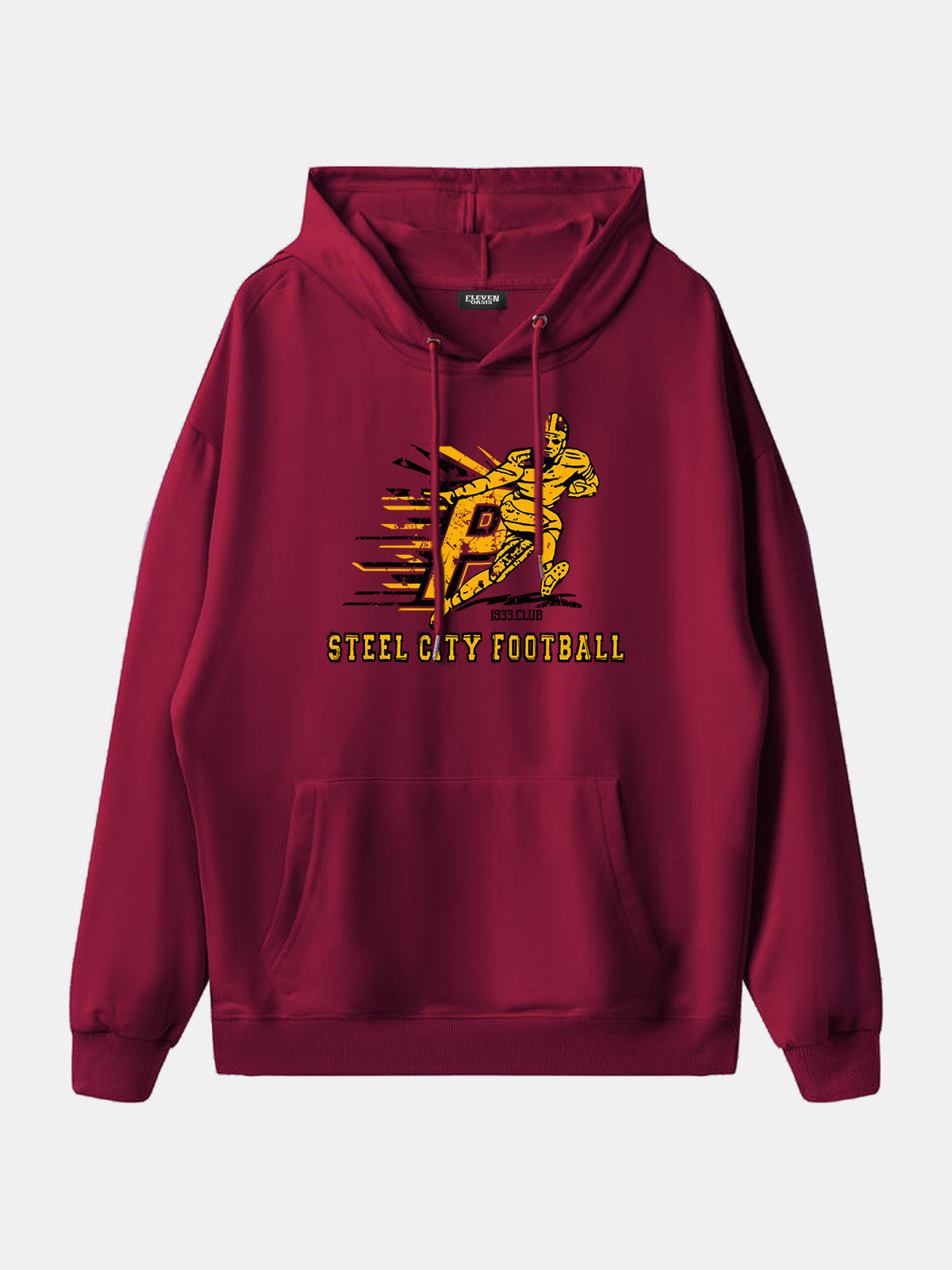 Steel City Football Player Graphic Hoodie Eleven Oasis