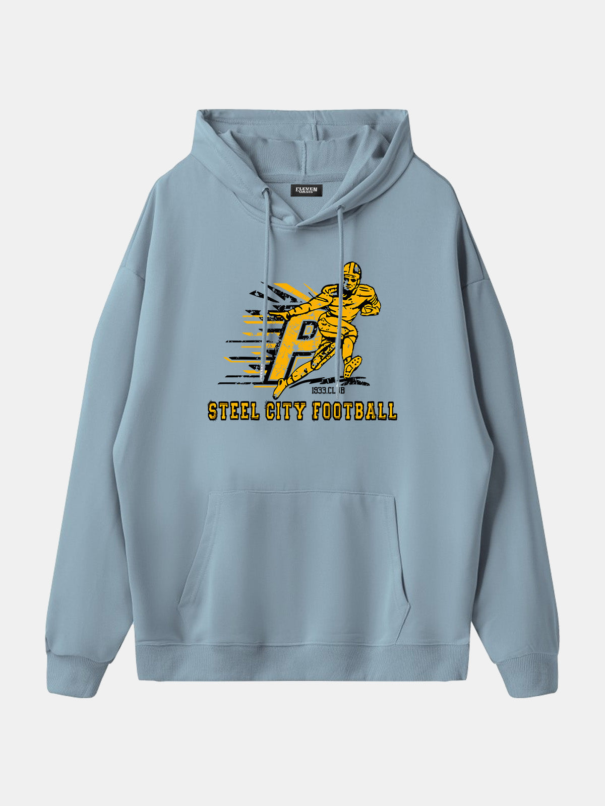 Steel City Football Player Graphic Hoodie Eleven Oasis
