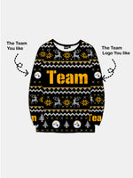 Custom American Football Team Pajama Set - Black & Gold Eleven Oasis