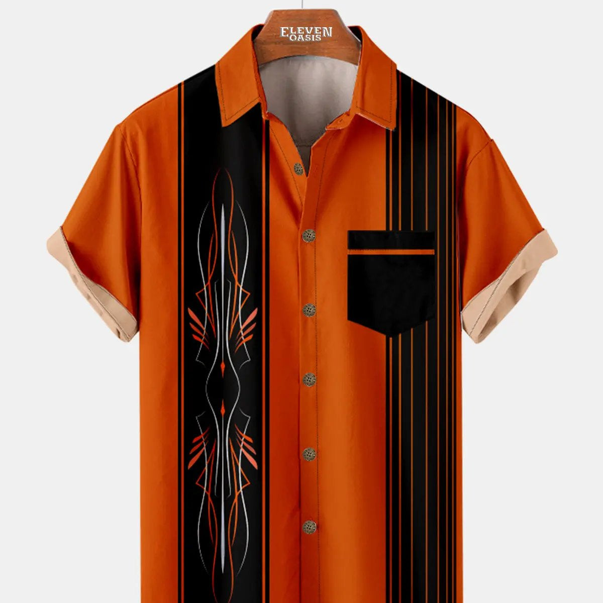 Men's Automotive Stripe Short Sleeve Shirt