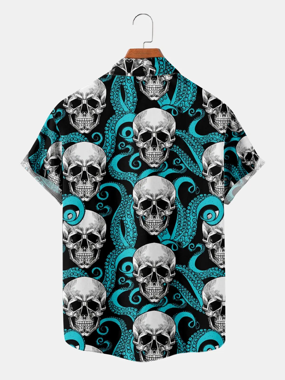 Men's Skull and Octopus Short Sleeve Shirt Eleven Oasis