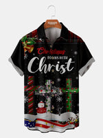 Men's Christmas Begins With Christ Holiday Short Sleeve Shirt Eleven Oasis