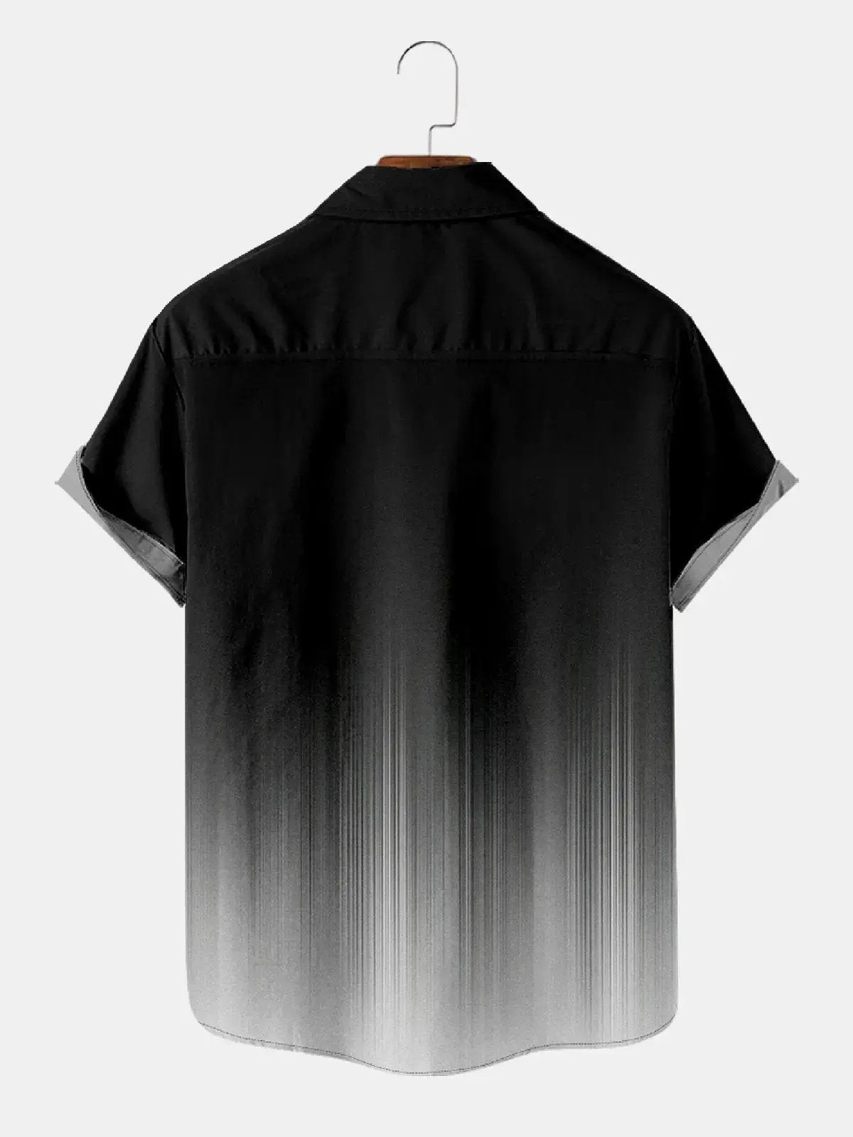 Men's Paint Texture Ombre Shirt with Chest Pocket ElevenOasis