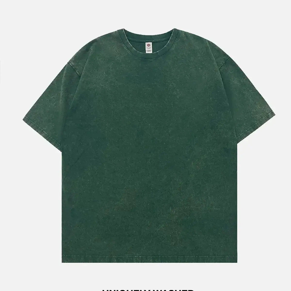 Acid Wash Cotton Basic T-Shirt - 6 Colors ElevenOasis