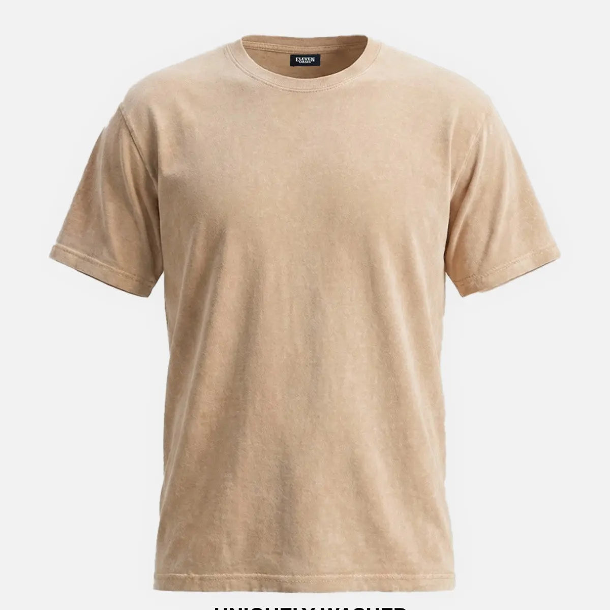 Men's Washed Cotton Short Sleeve T-Shirt ElevenOasis