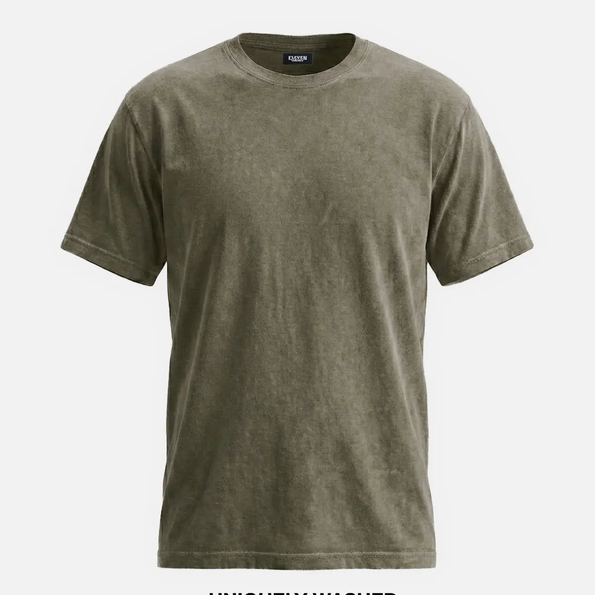 Men's Washed Cotton Short Sleeve T-Shirt ElevenOasis