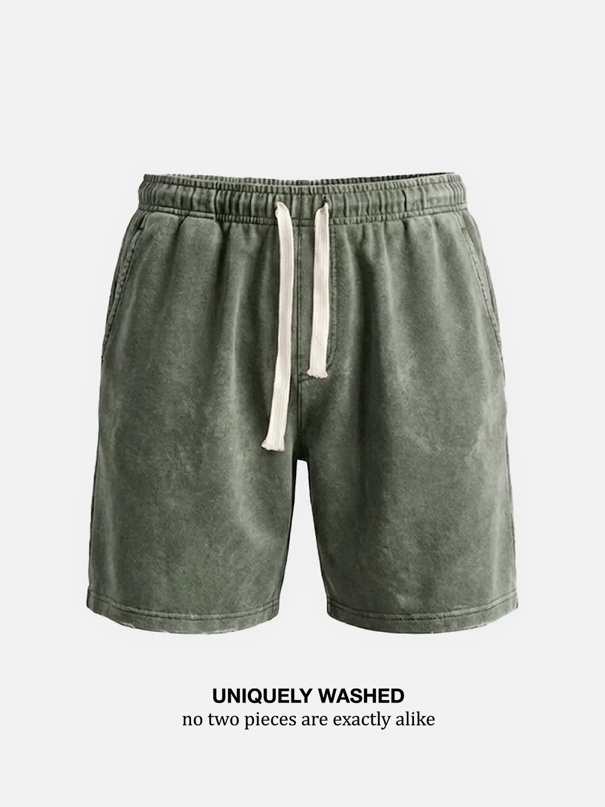 Men's Washed Cotton Drawstring Shorts ElevenOasis