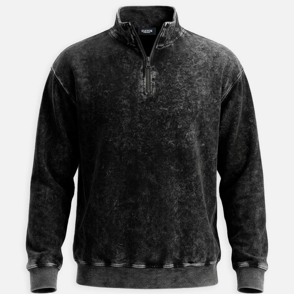 Men's Washed Quarter Zip Sweatshirt Eleven Oasis
