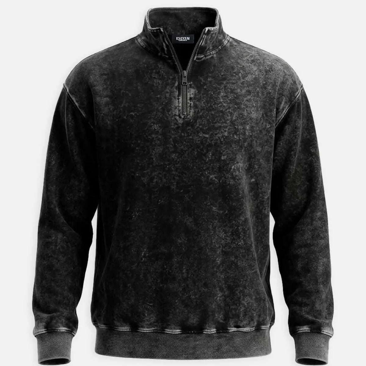 Men's Washed Quarter Zip Sweatshirt Eleven Oasis