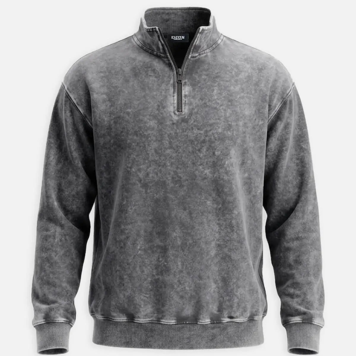 Men's Washed Quarter Zip Sweatshirt Eleven Oasis
