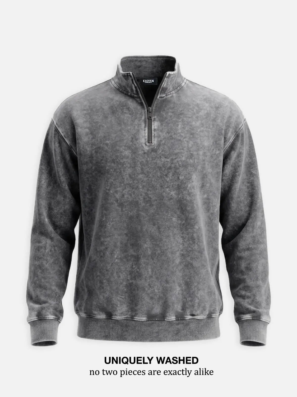 Men's Washed Quarter Zip Sweatshirt Eleven Oasis