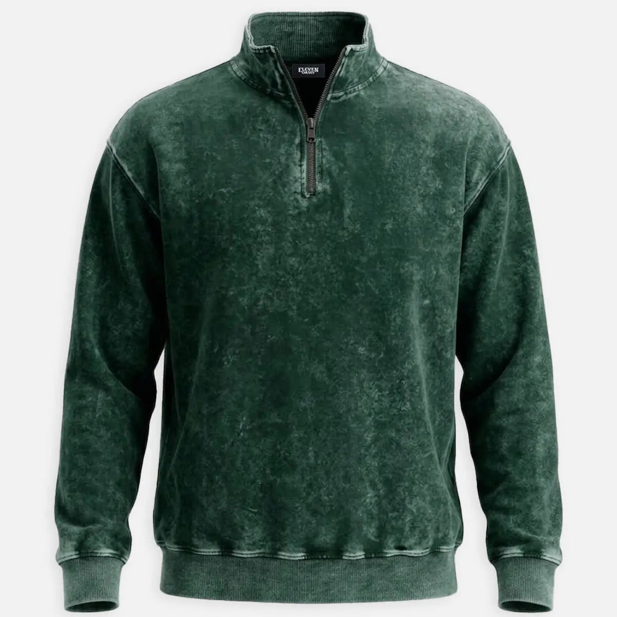 Men's Washed Quarter Zip Sweatshirt Eleven Oasis
