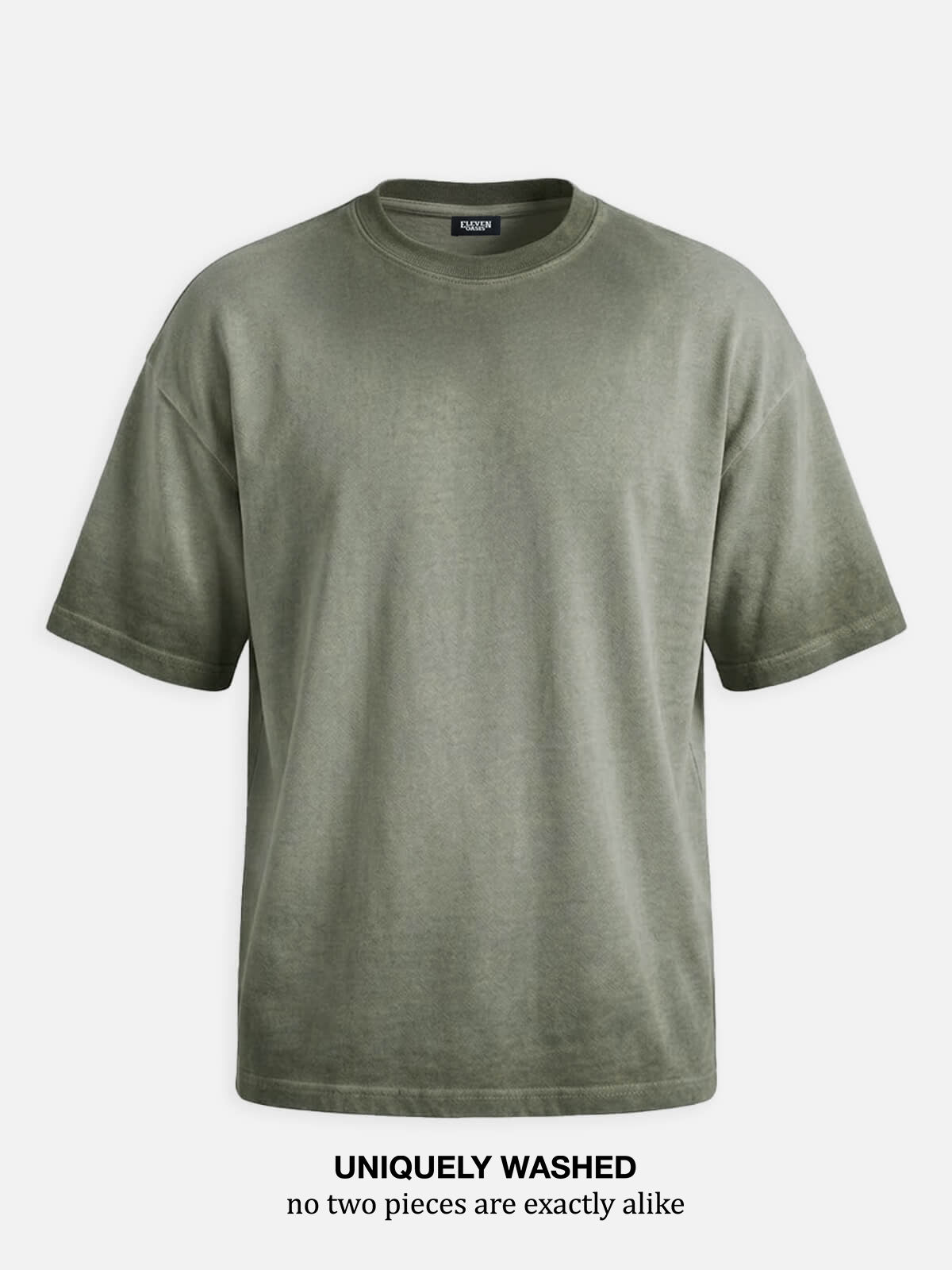 Men's Washed Gradient Crew Neck T-Shirt ElevenOasis