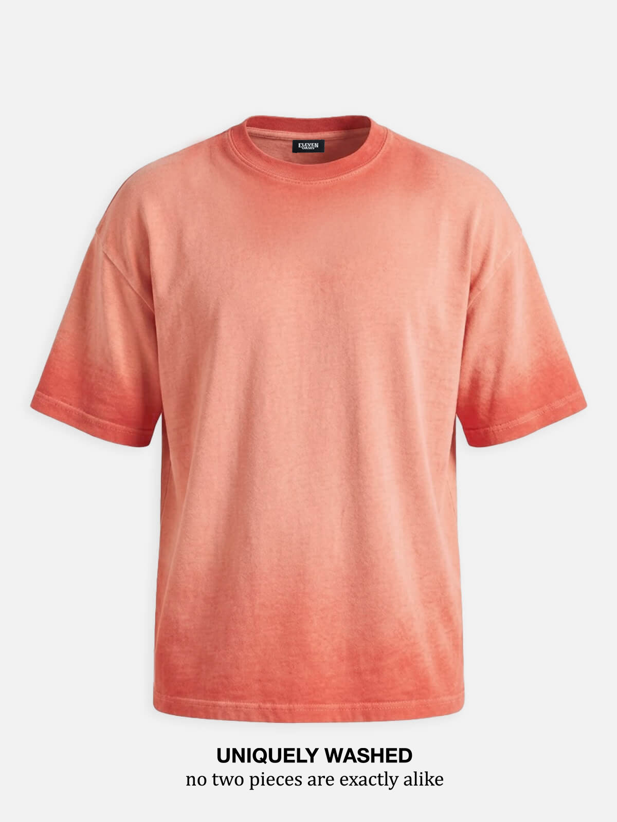 Men's Washed Gradient Crew Neck T-Shirt ElevenOasis