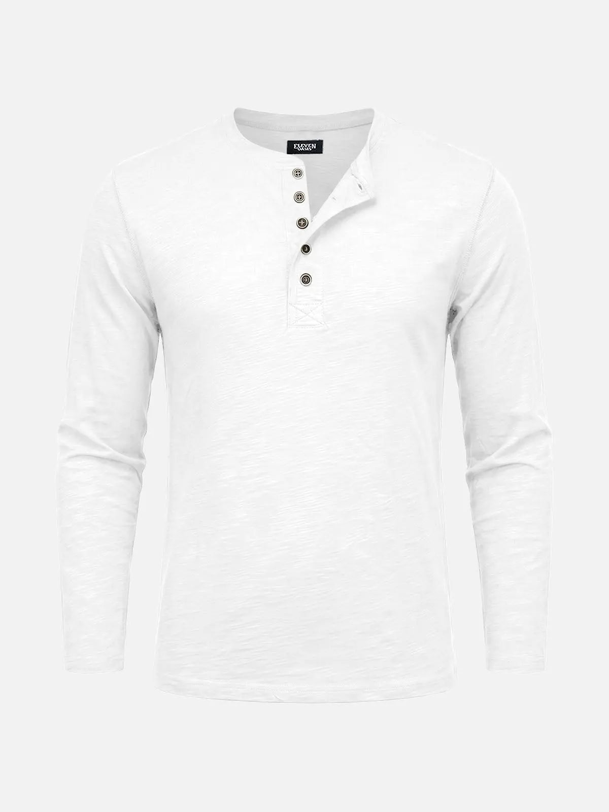 Men's Cotton Slim Fit Long Sleeve Henley Shirt Eleven Oasis