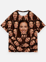 Custom Face Print Short Sleeve T-Shirt Eleven Oasis