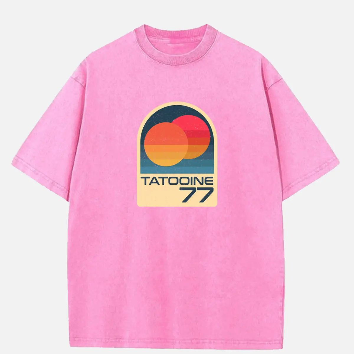 Star Wars Tatooine 77 Vintage Acid Wash Cotton T-Shirt ElevenOasis
