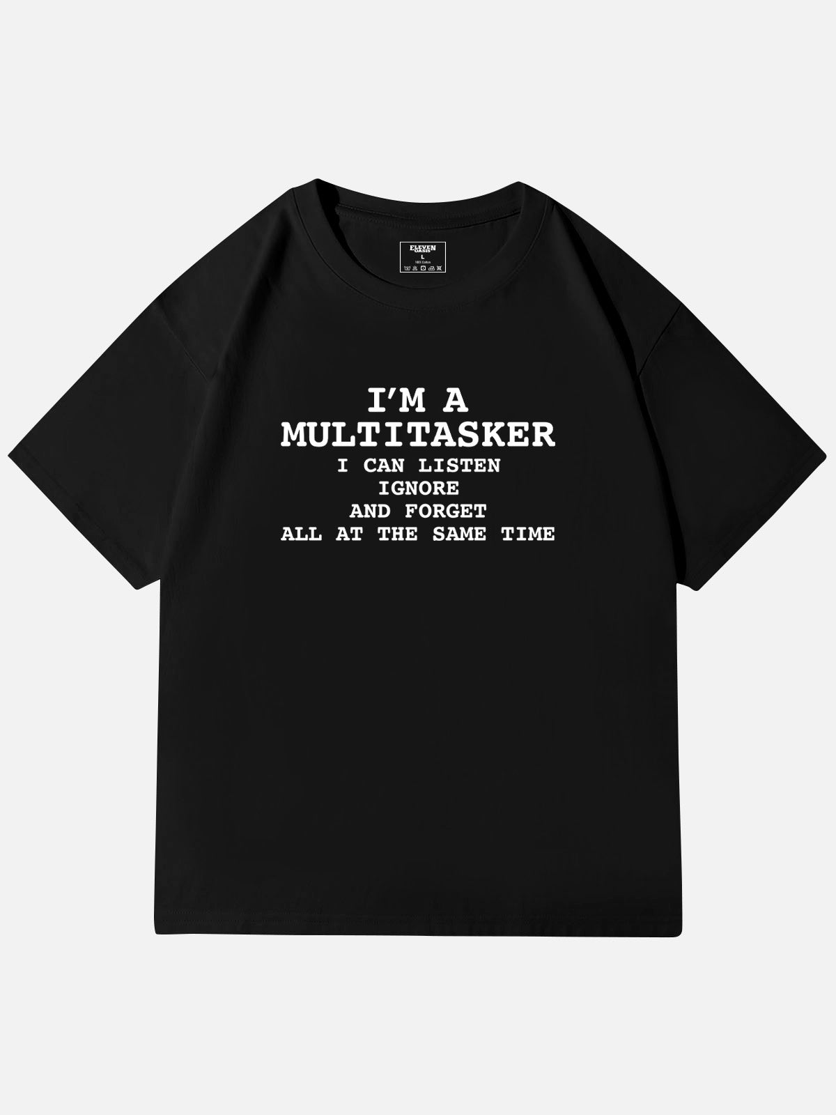 Multitasker Definition Cotton T-Shirt Eleven Oasis