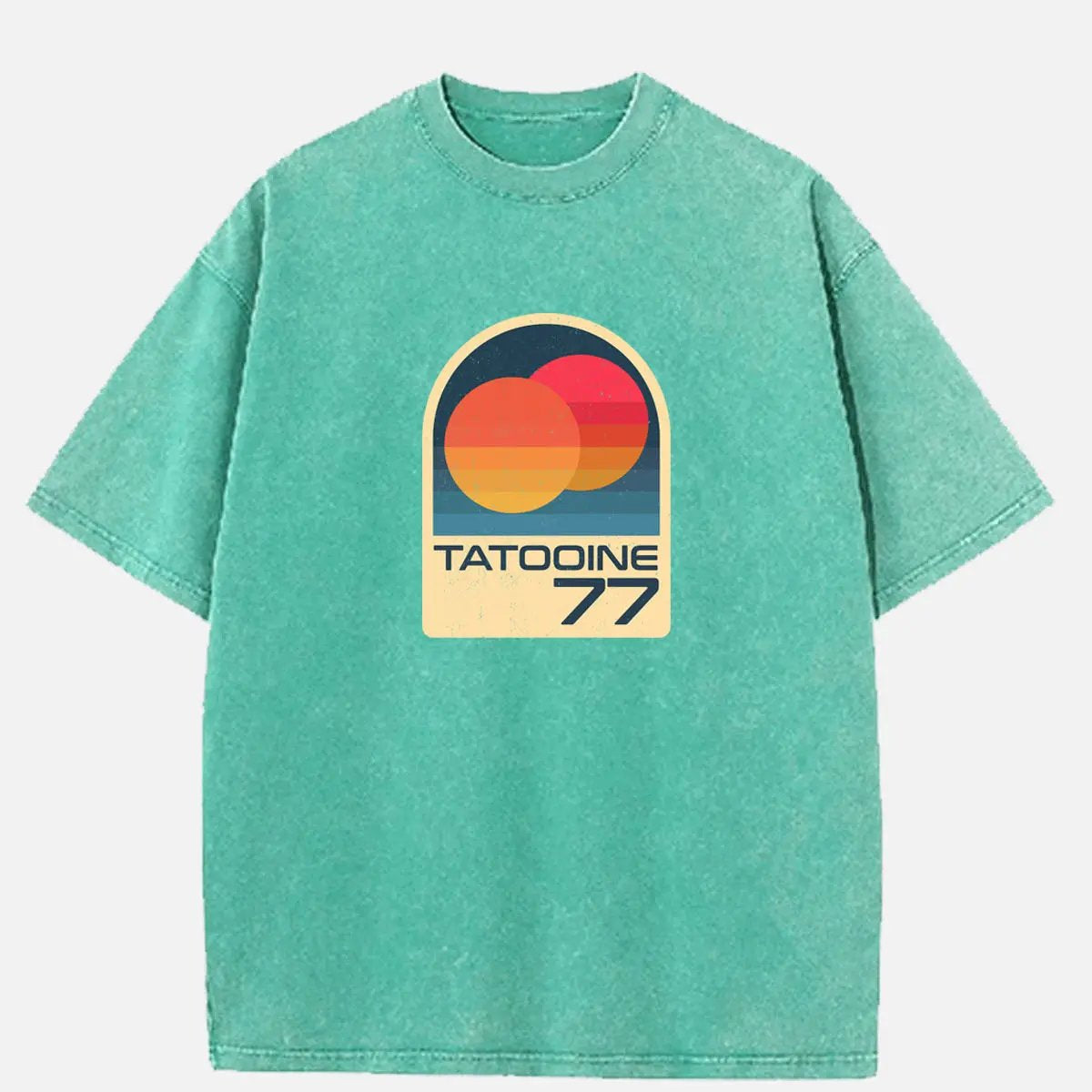 Star Wars Tatooine 77 Vintage Acid Wash Cotton T-Shirt ElevenOasis