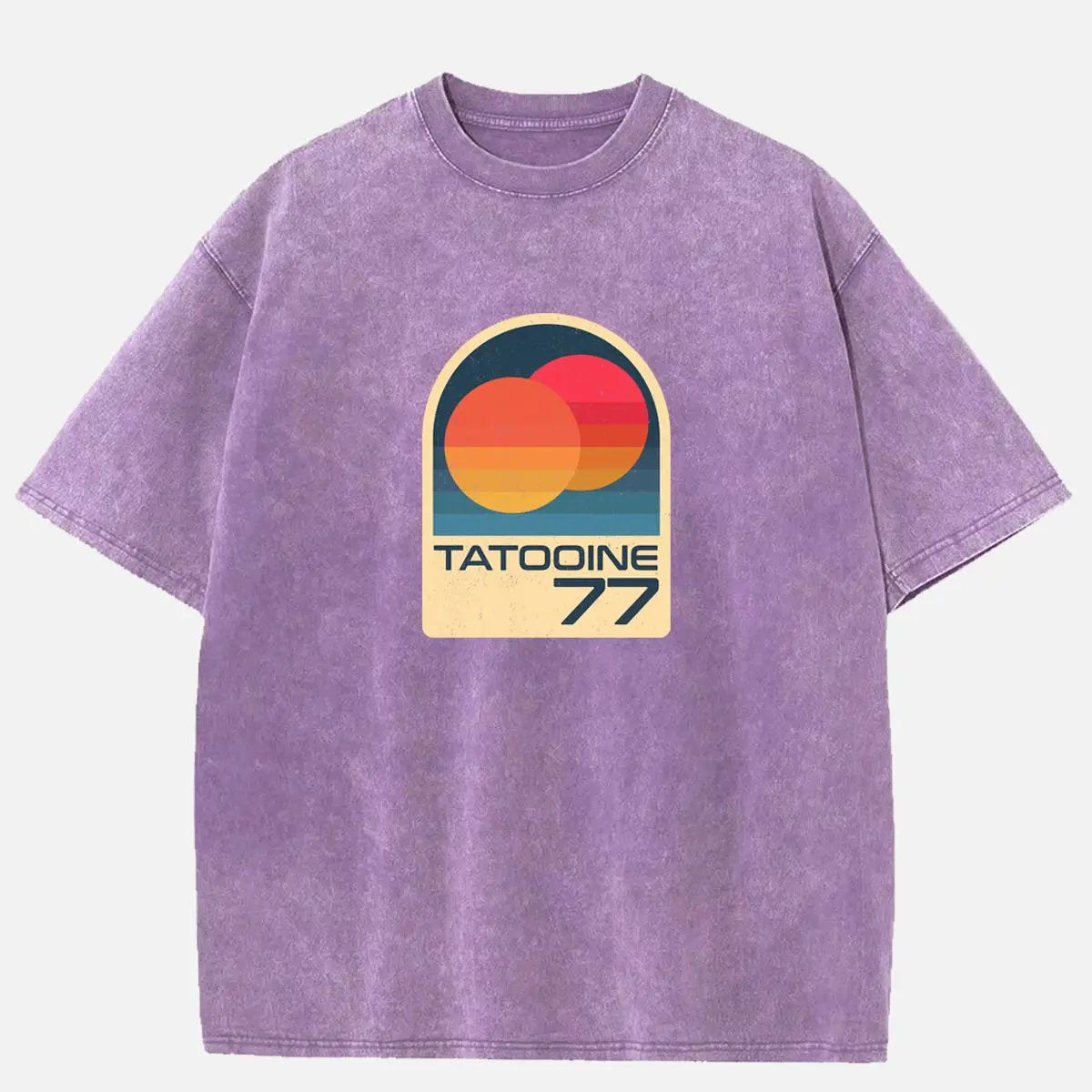 Star Wars Tatooine 77 Vintage Acid Wash Cotton T-Shirt ElevenOasis