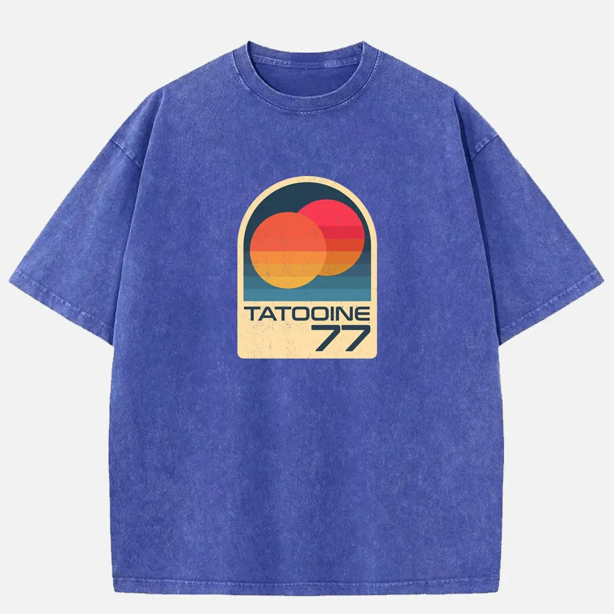 Star Wars Tatooine 77 Vintage Acid Wash Cotton T-Shirt ElevenOasis